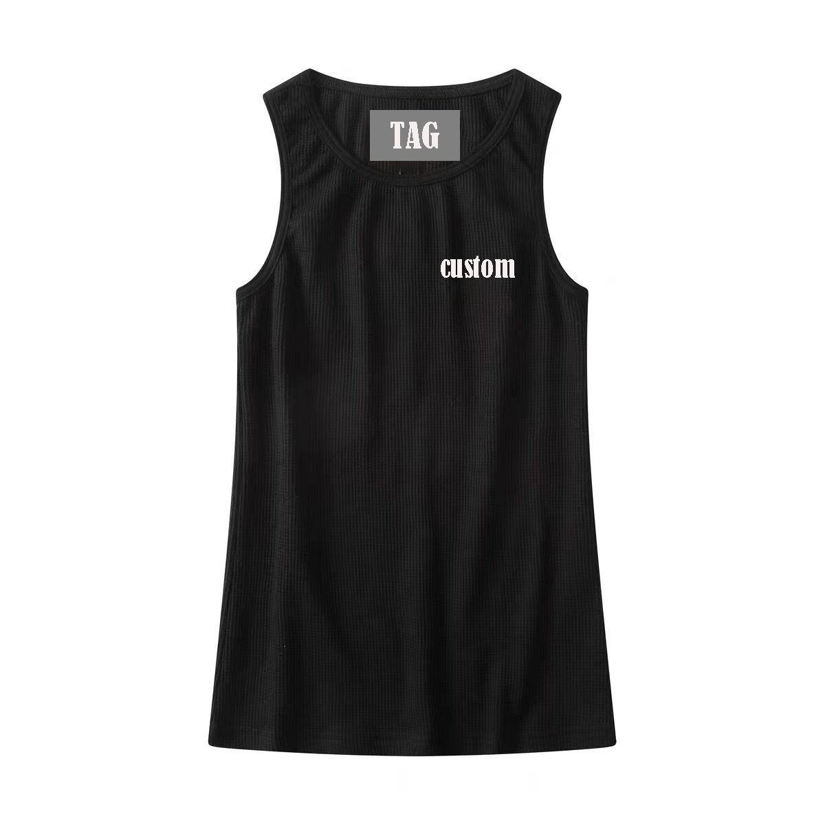 wholesale custom brand street wear sports slim fitness vest gym cotton spandex soft workout sleeveless ribbed tank top for men