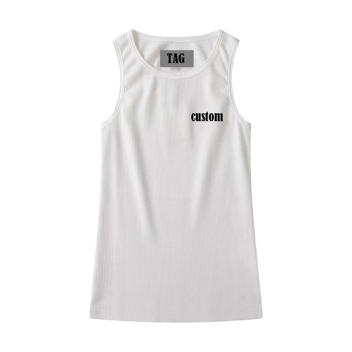 wholesale custom brand street wear sports slim fitness vest gym cotton spandex soft workout sleeveless ribbed tank top for men