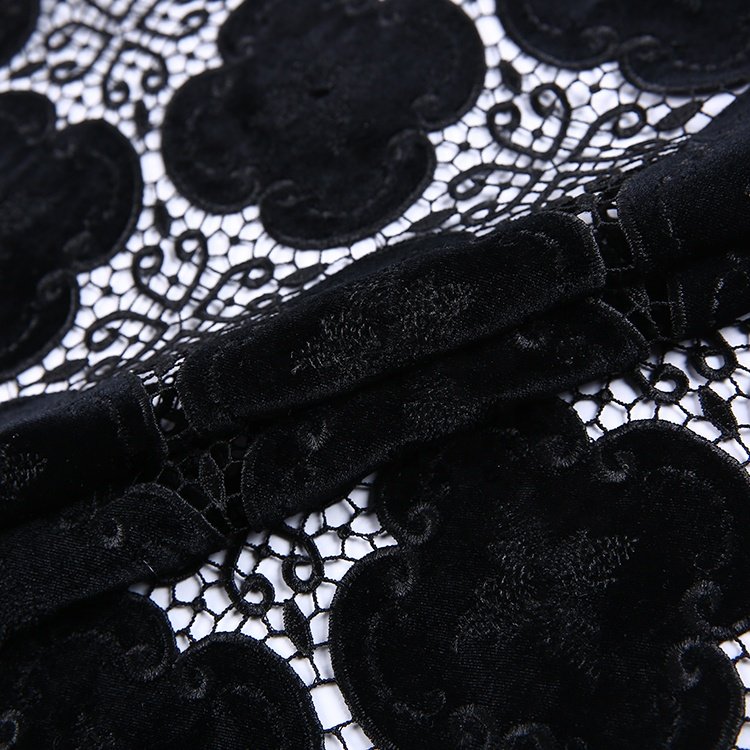 HA-11455C China manufacturer 100% polyester embroidered embroidered velvet chemical lace fabric