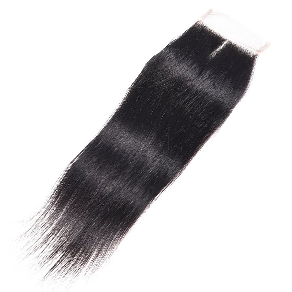 Large Stocks Middle Part 4x4 Transparent HD Lace Closure Unprocessed Raw Indian Human Hair Closure