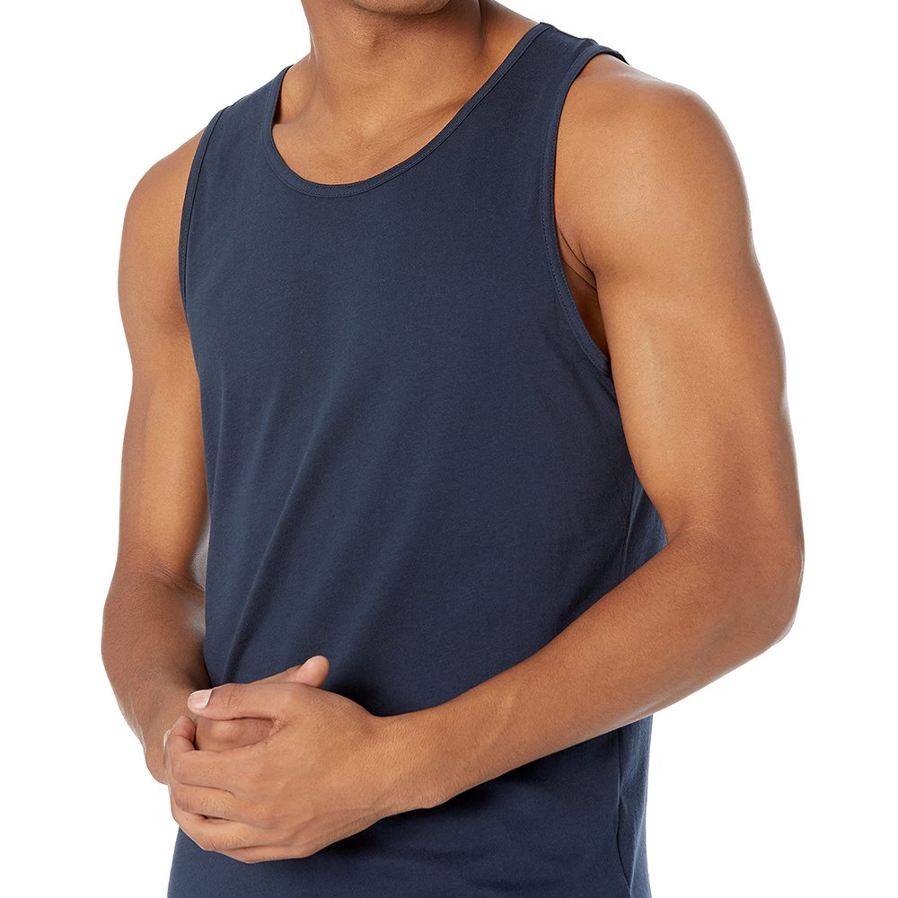 Summer 2024 High Quality Blank Men Tank Top Gym Clothing 100%Cotton Print Workout Hot Selling Men's Tank Top