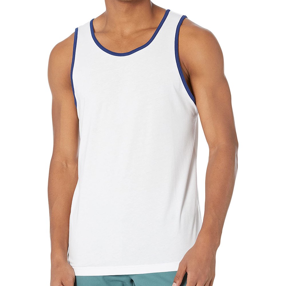 Summer 2024 High Quality Blank Men Tank Top Gym Clothing 100%Cotton Print Workout Hot Selling Men's Tank Top