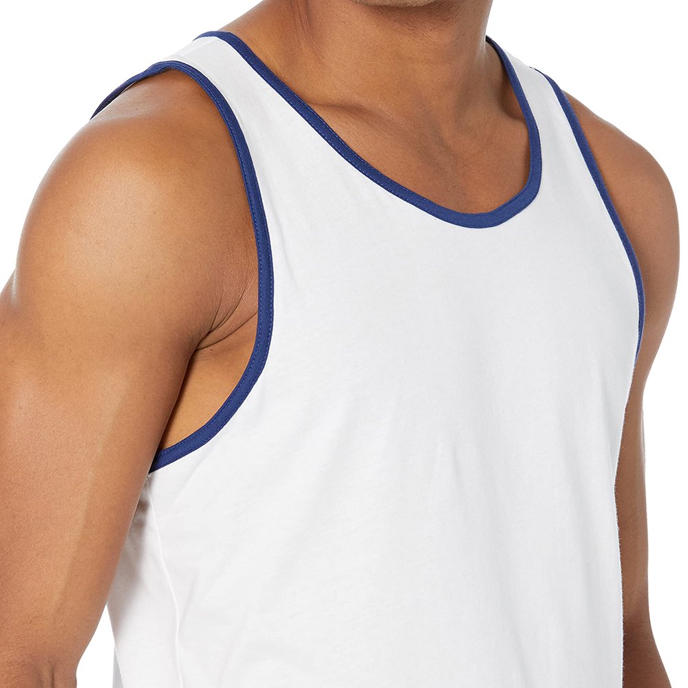 Summer 2024 High Quality Blank Men Tank Top Gym Clothing 100%Cotton Print Workout Hot Selling Men's Tank Top