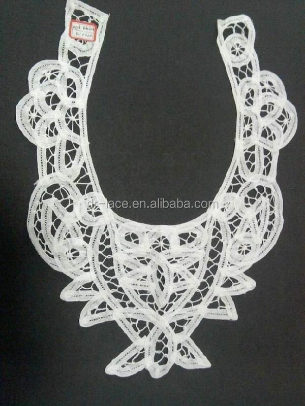cotton handmade battenburg lace collar, battenburg neck lace