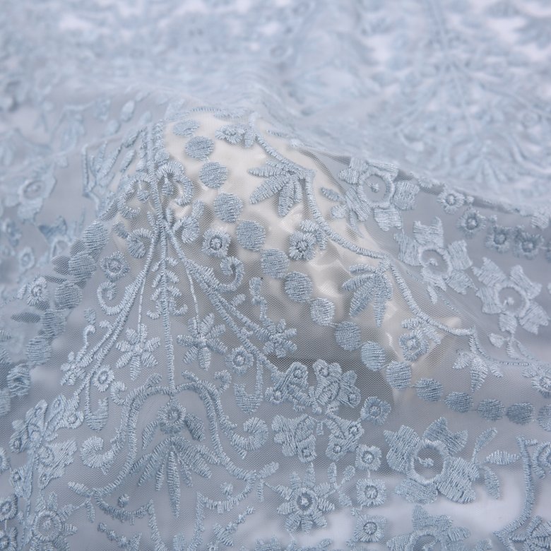HA-14575D New products fancy design weft mesh net lace embroidery fabric tulle for dress