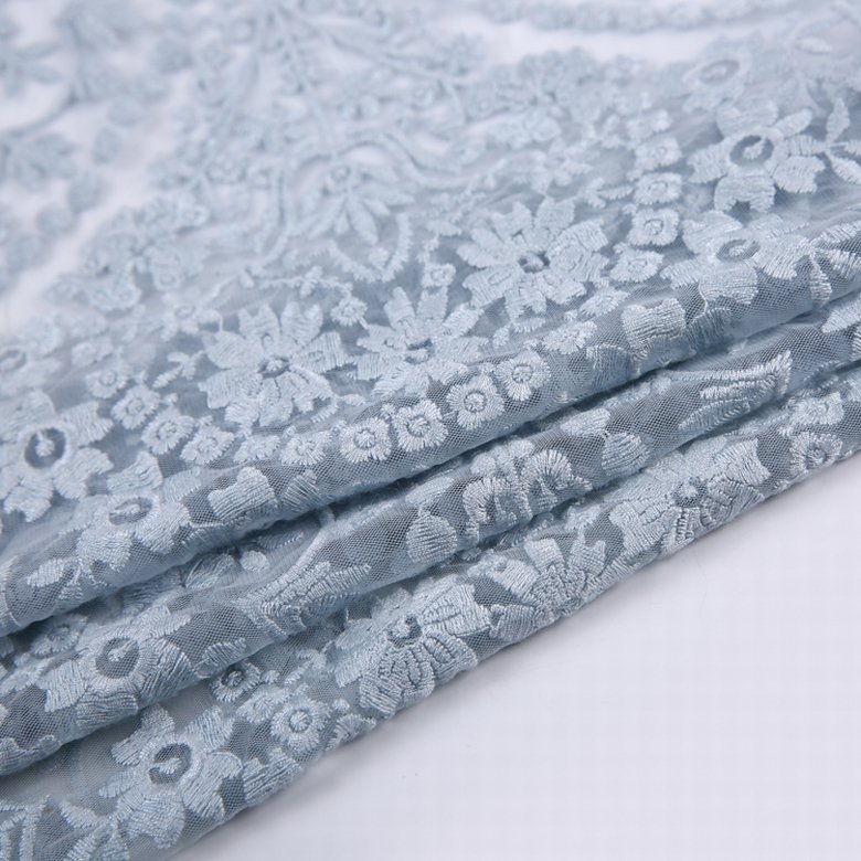 HA-14575D New products fancy design weft mesh net lace embroidery fabric tulle for dress