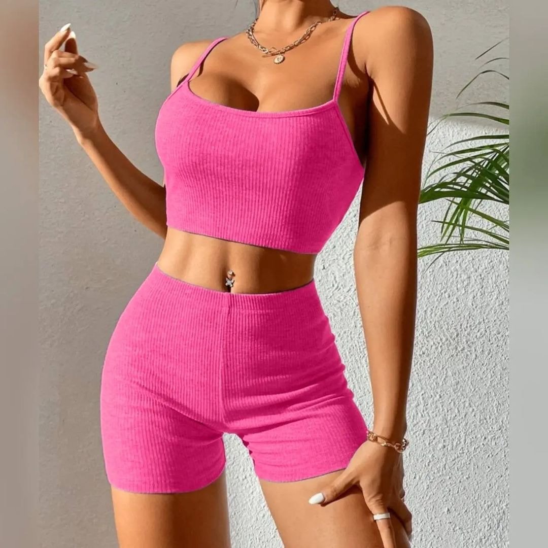 High waist customize lounge tennis seamless gym knitted rib fitness 2 piece yoga set female gym fitness set