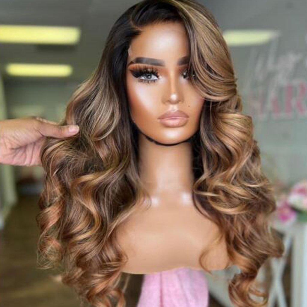 13*4 13*6 Highlight Lace Frontal Wigs 100% Raw Brazilian Virgin Hair HD Transparent Lace Front Human Hair Wigs For Black Women