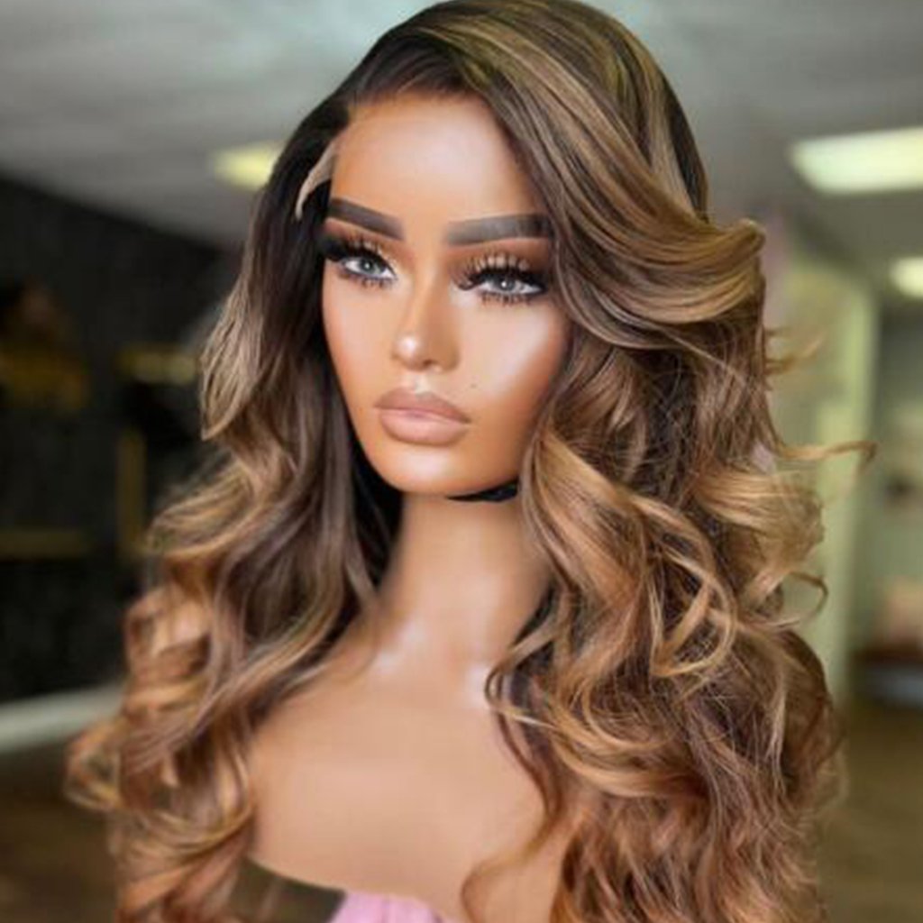 13*4 13*6 Highlight Lace Frontal Wigs 100% Raw Brazilian Virgin Hair HD Transparent Lace Front Human Hair Wigs For Black Women
