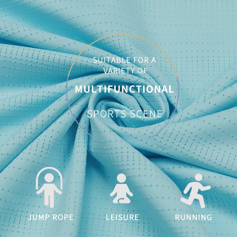 Weft High Elastic Wrinkle-resistant Ice Silk knitted cloth Breathable 4 Way Stretch Mesh Nylon Spandex Fabric for Sportswear