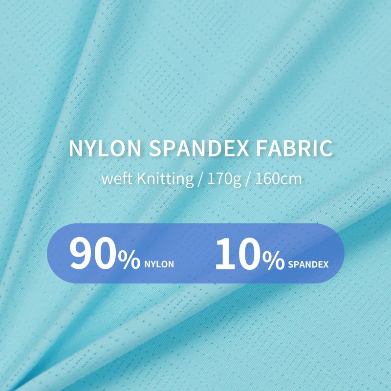 Weft High Elastic Wrinkle-resistant Ice Silk knitted cloth Breathable 4 Way Stretch Mesh Nylon Spandex Fabric for Sportswear