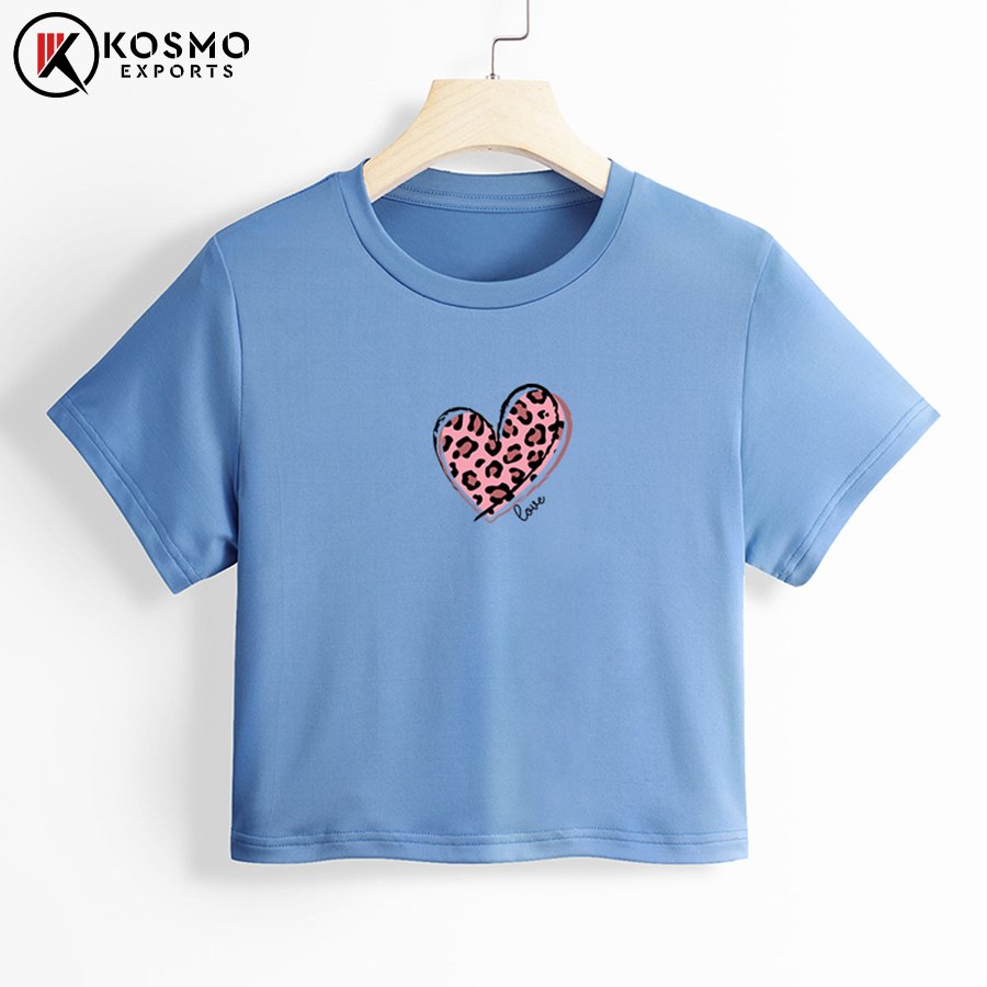 Slim Fit Crop top Women Casual Basic T-shirts Plain Blank Ribbed Cotton round Neck Crop Top T Shirt Ladies