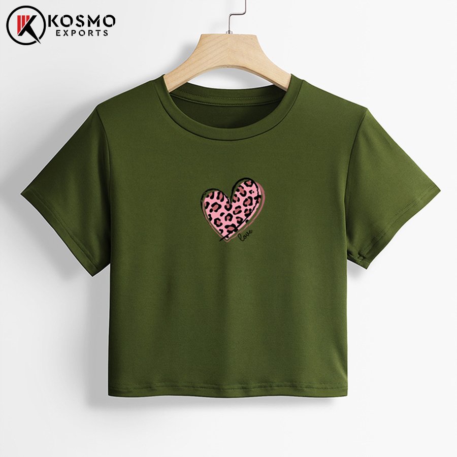 Slim Fit Crop top Women Casual Basic T-shirts Plain Blank Ribbed Cotton round Neck Crop Top T Shirt Ladies
