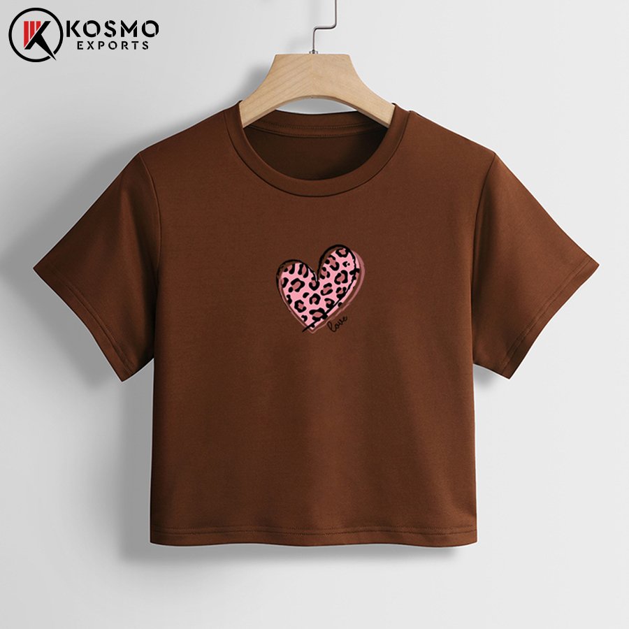 Slim Fit Crop top Women Casual Basic T-shirts Plain Blank Ribbed Cotton round Neck Crop Top T Shirt Ladies