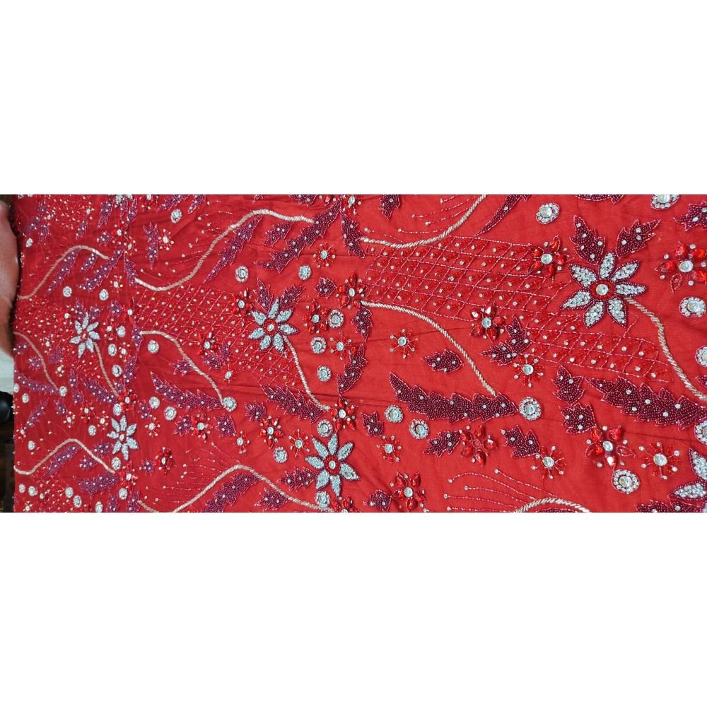 Indian Woven Knitted African Lace Fabric with Embroidery Work for Girls' Dress Making Accessories Directly Manufactured for Sale