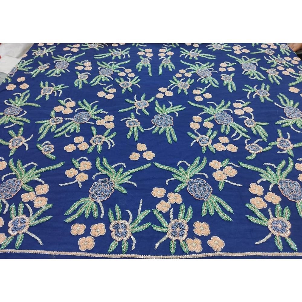 Indian Woven Knitted African Lace Fabric with Embroidery Work for Girls' Dress Making Accessories Directly Manufactured for Sale