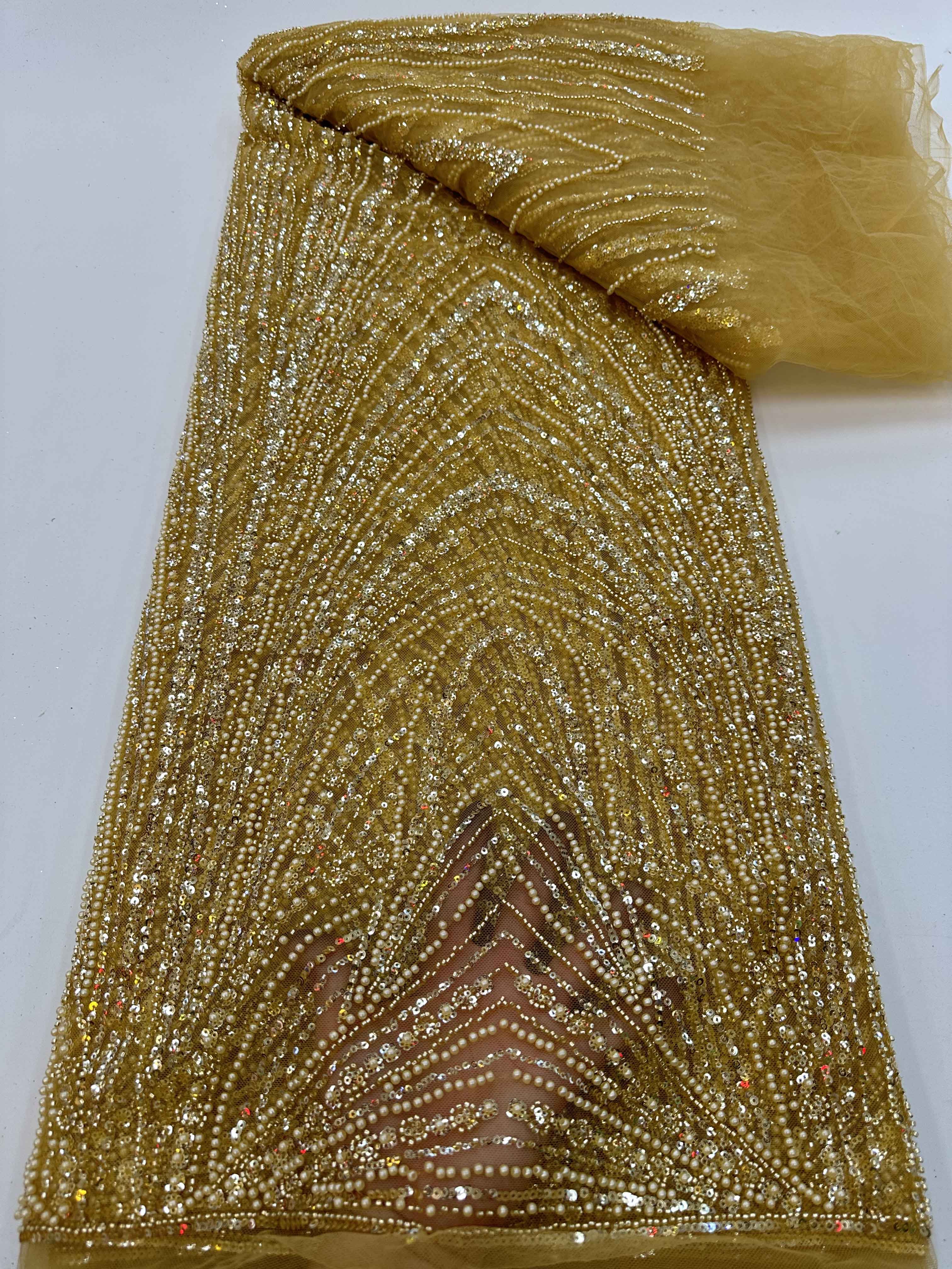 Wholesale african embroidery lace fabric for bridal dress