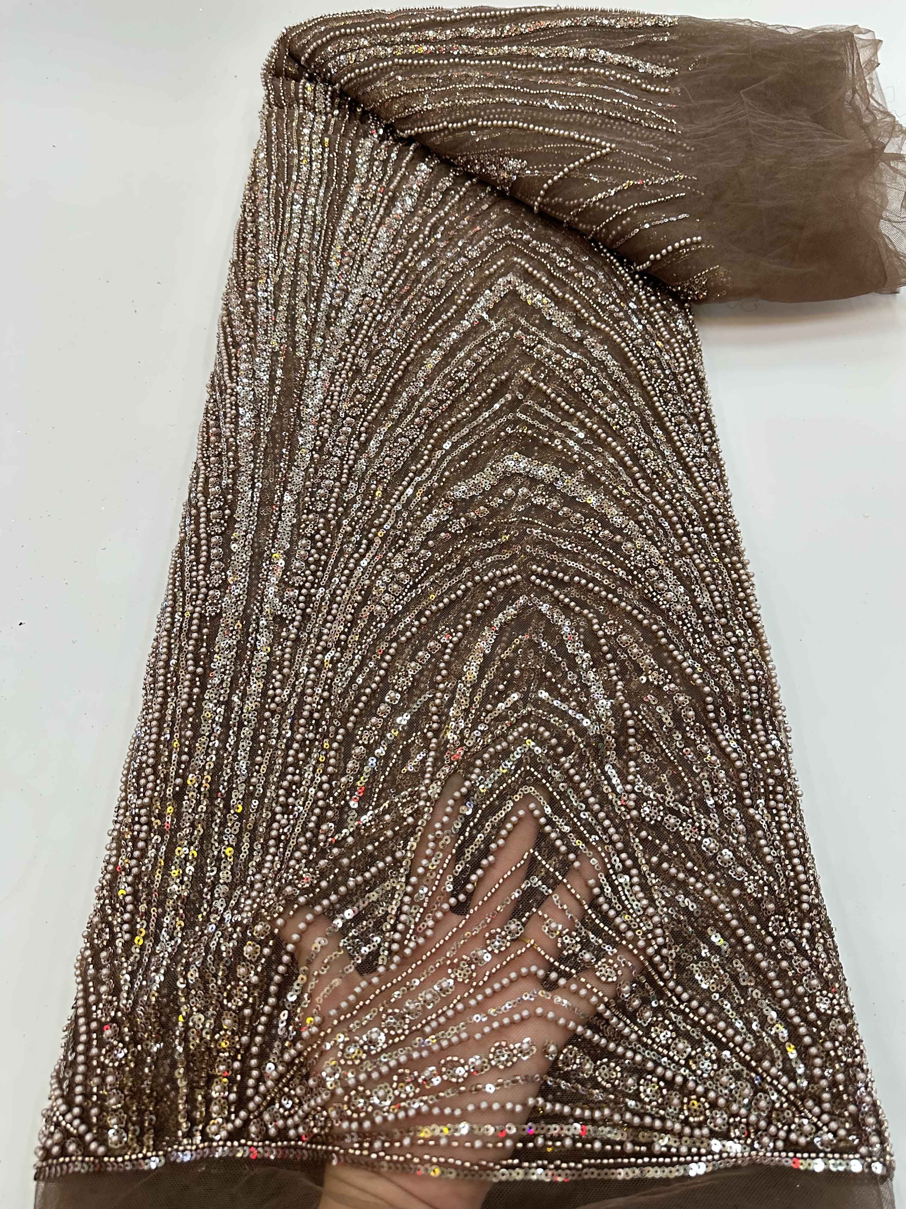 Wholesale african embroidery lace fabric for bridal dress