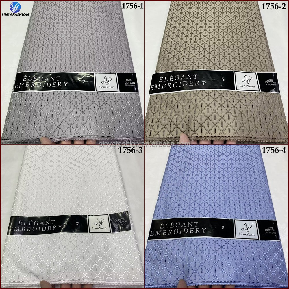 Sinya Swiss Voile Lace In Switzerland 100% Cotton Embroidery African Nigerian Polish Lace Fabrics For Men