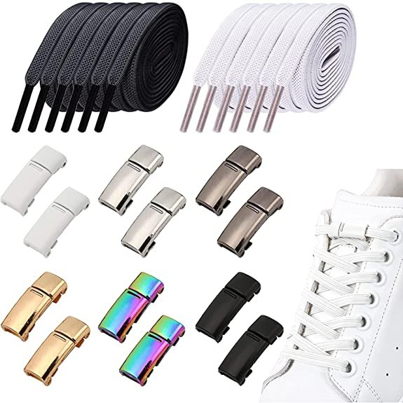 Wholesale Flat no-tie no-tie elastic elastic loafer laces magnetic magnetic shoe buckles shoe accessories