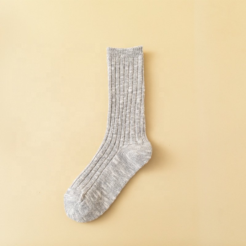 Wholesale Vintage Double Needle Slouch Ribbed 100 % Cotton Socks Women Slouchy Boot Socks