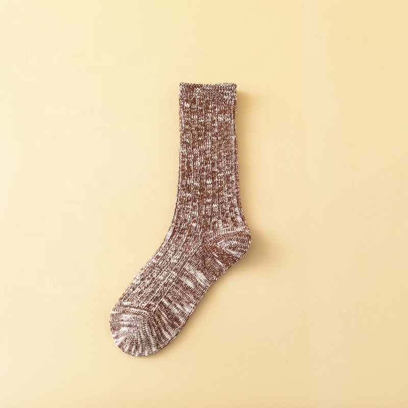 Wholesale Vintage Double Needle Slouch Ribbed 100 % Cotton Socks Women Slouchy Boot Socks