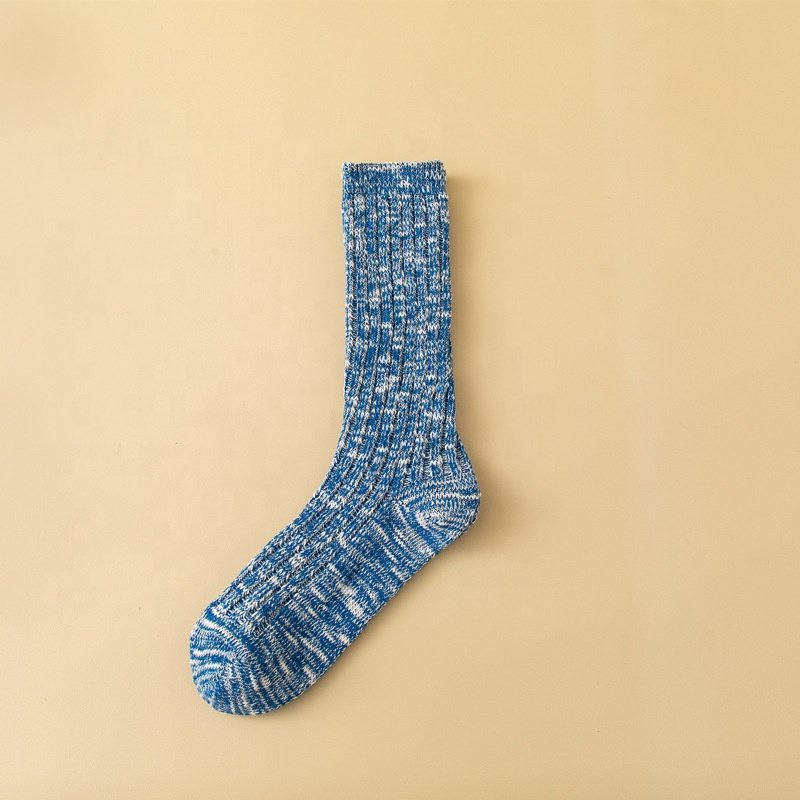 Wholesale Vintage Double Needle Slouch Ribbed 100 % Cotton Socks Women Slouchy Boot Socks
