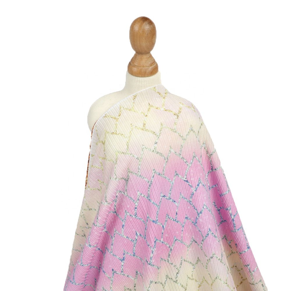 Hot Sales Custom Digital Printed bamboo spandex rib knit fabric