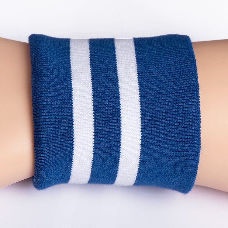 1*1 strip polyester cotton flat knitting rib fabric for hem cuffs collar