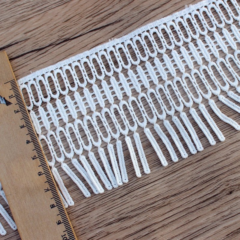 Zeal Milk Silk White French Lace Trims 2cm Wide Water Soluble Exquisite Lace Trim for DIY Sewing Decoration Materials