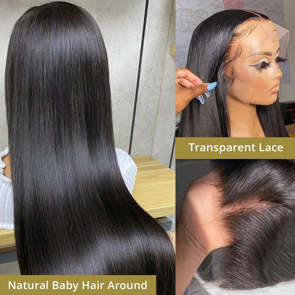Cheap Price Hot Sale Straight Lace Front Wigs Brazilian Human Hair Frontal Wigs Transparent Full 13x4 Lace Wig For Black Women