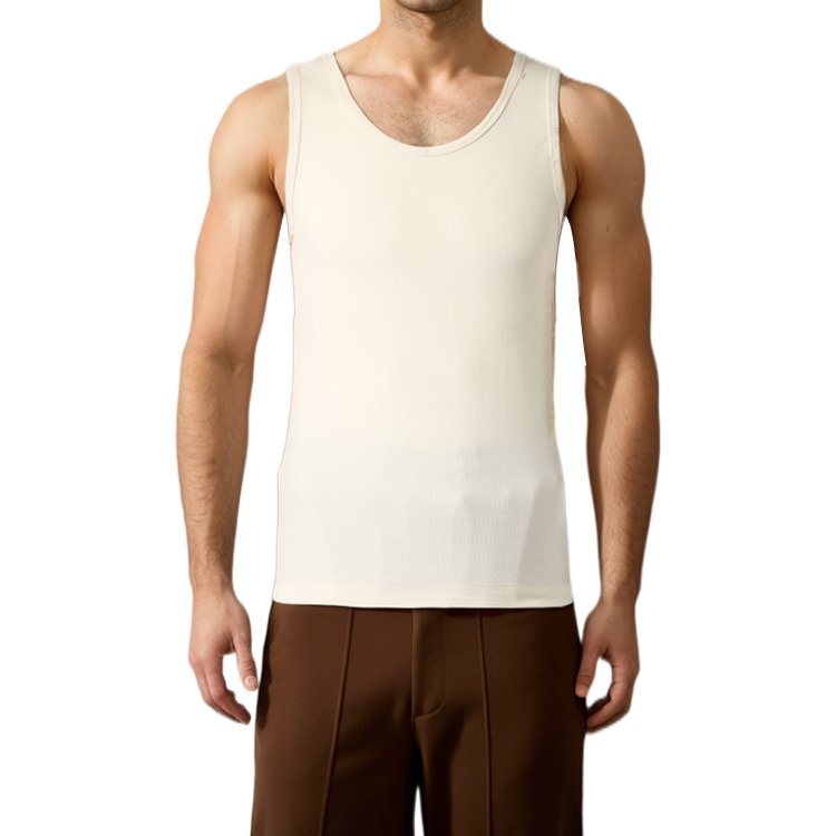 gym heavyweight heavyweight 100% cotton muscle mens ribbed cotton tank top
