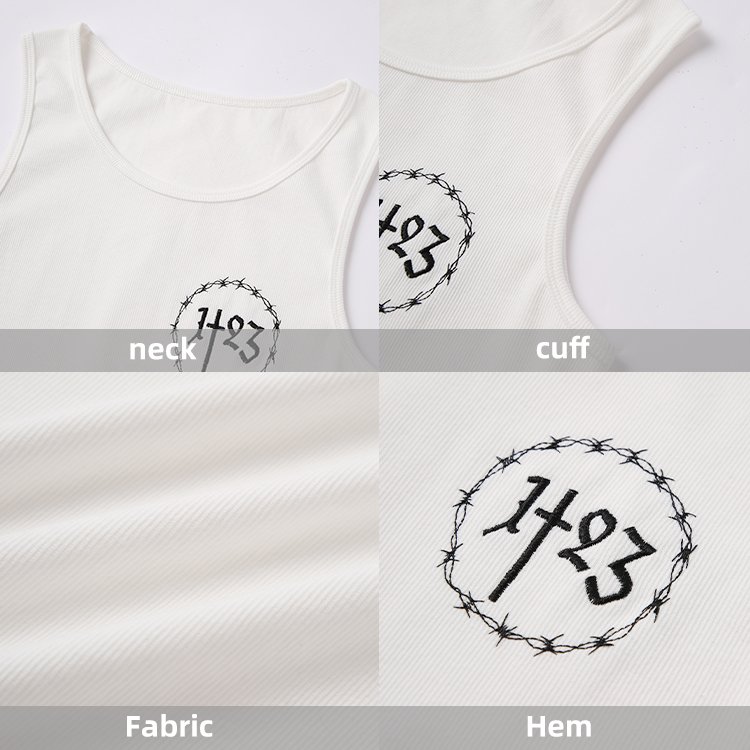 gym heavyweight heavyweight 100% cotton muscle mens ribbed cotton tank top
