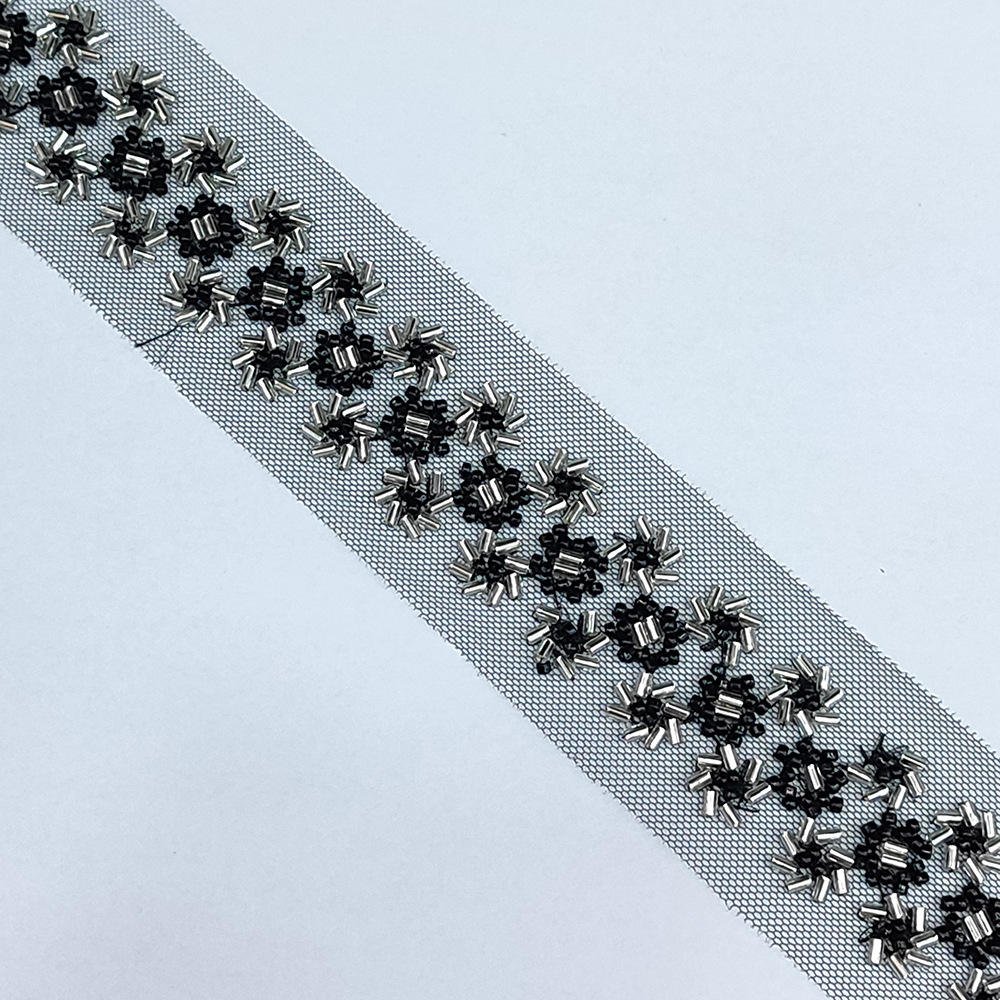 2023 Boutique Lace Wedding Beads Embroidered Hat Collar Decoration Sequin Lace Decoration