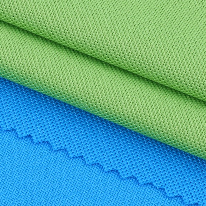 high end polo shirt fabric 100% polyester knitted 180gsm pique polo fabric