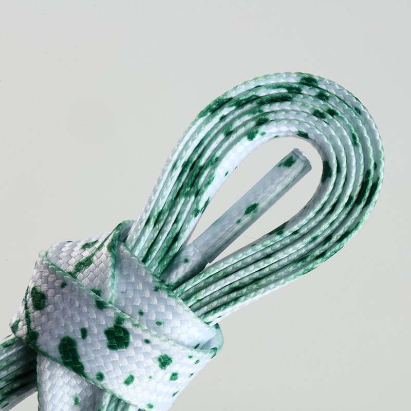Splatter flat 8mm width 120-160cm splatter shoe laces 24 colors flat fashion aj shoelaces for sneakers