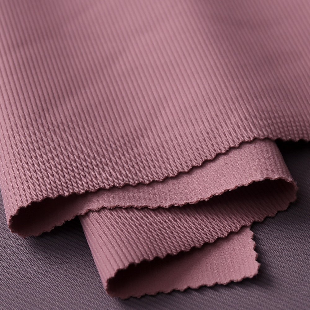 Lulu fiber beauty strip beauty strip fabric pit strip staircase nylon spandex ribbed sports yoga clothing fabric