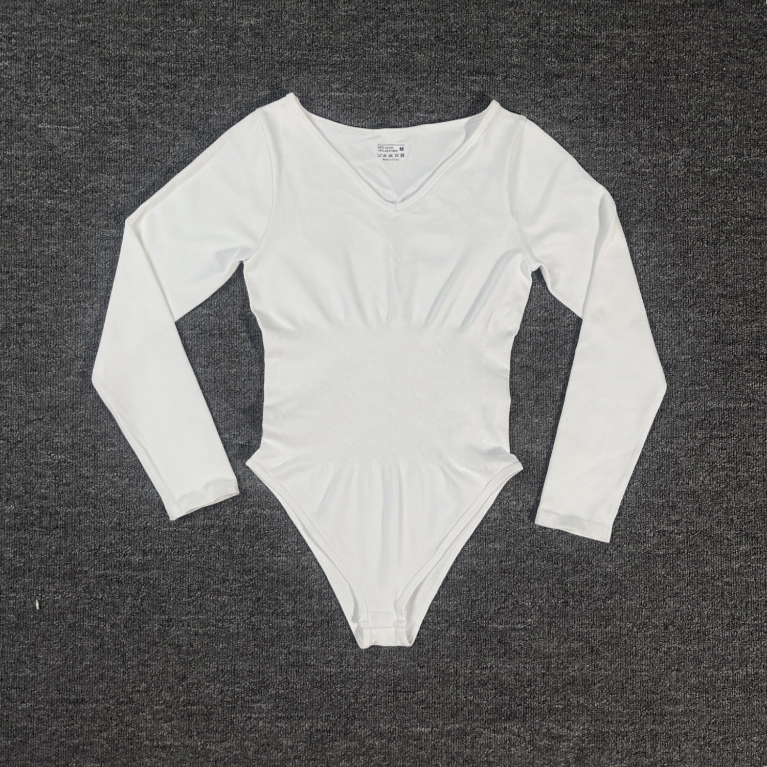 Women Ribbed V Neck Yoga Suit Lady Long Sleeve Breathable Gym Sets Female High Stretch Tight Sports Suit