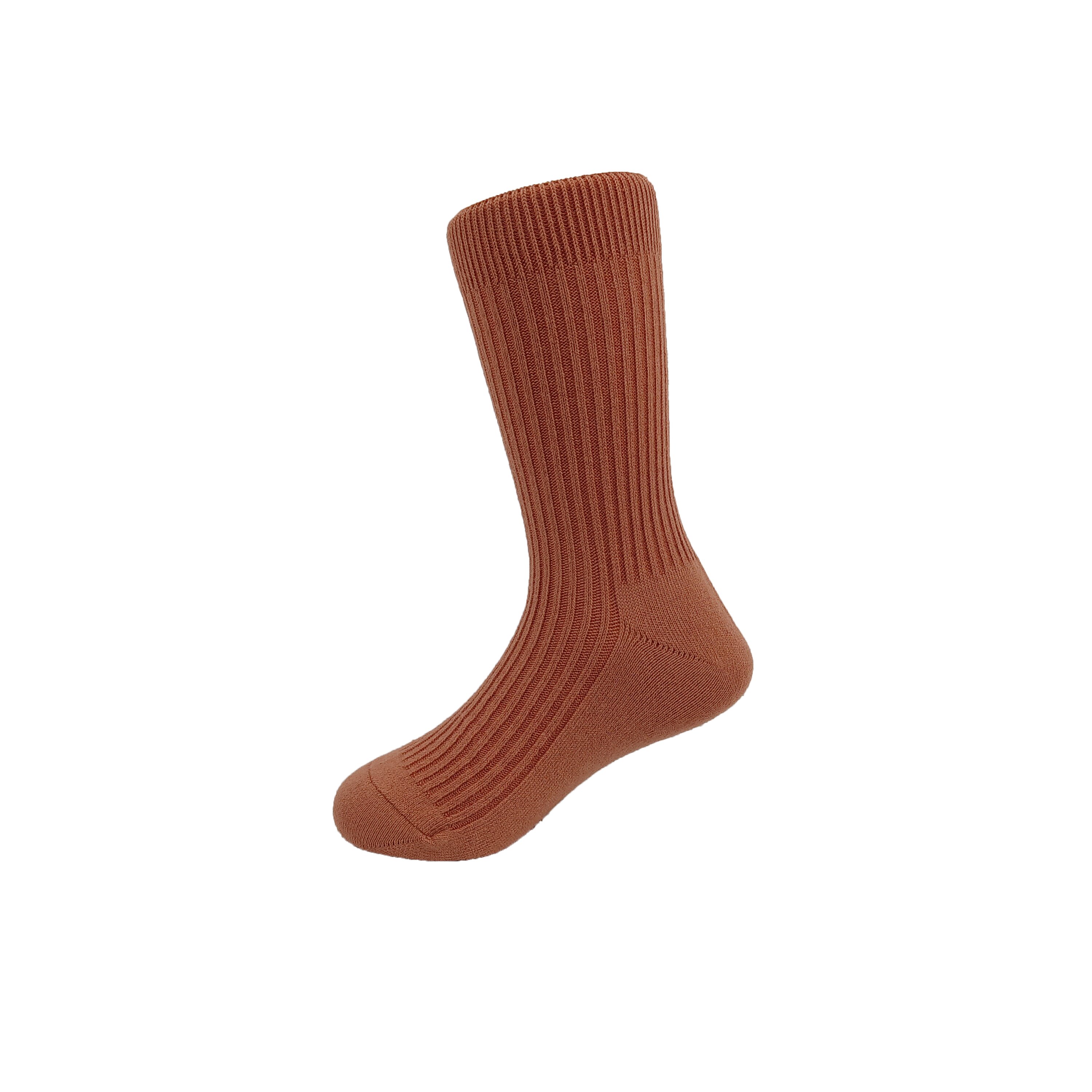 Double needle socks Fine rib Solid color Casual socks