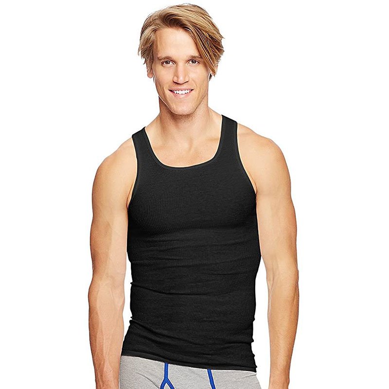 Men's Sleeveless white ribbed tank top mens Shapewear undershirt gym Vest Top Athletic Tank Top Men Muscle Fit