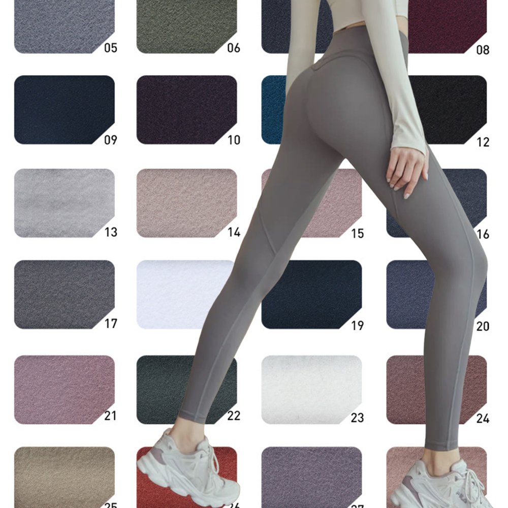 Custom Hot Selling High Stretch Fleece Comfortable 75% Nylon 25% Spandex Sport Wear Yoga Legging Fabric
