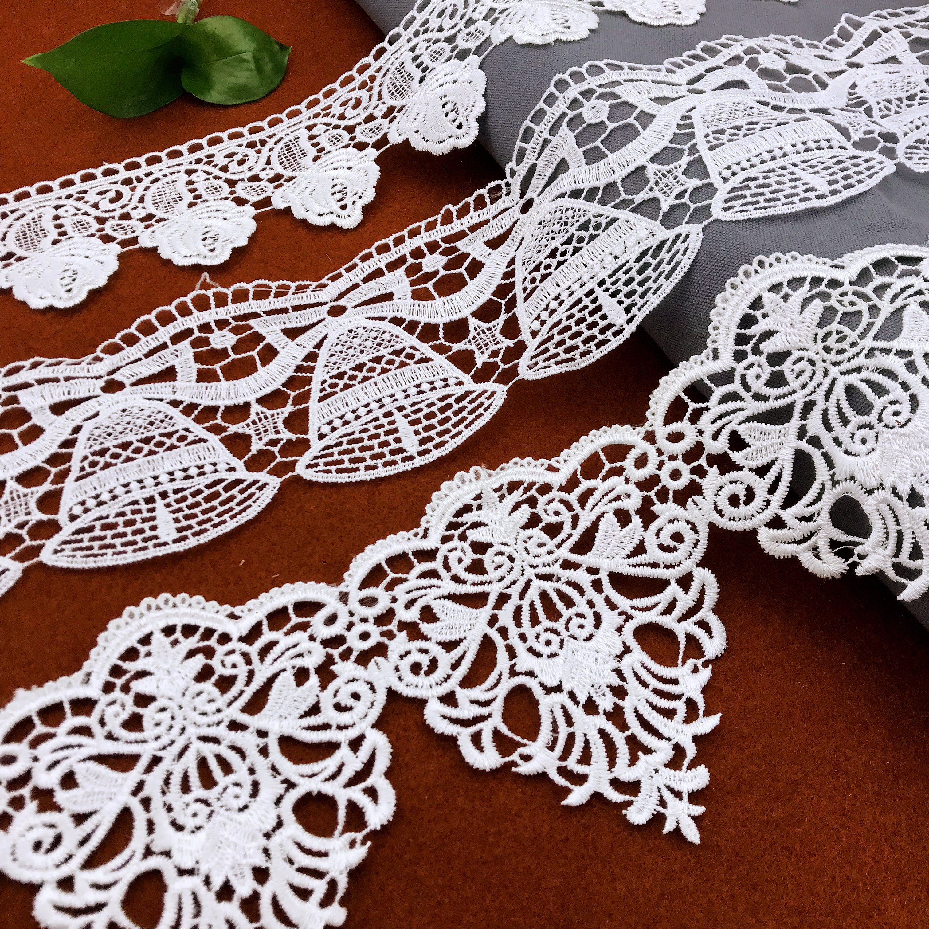 Costume dress Low Moq Soft White bridal fabric guipure cotton crochet ribbon lace
