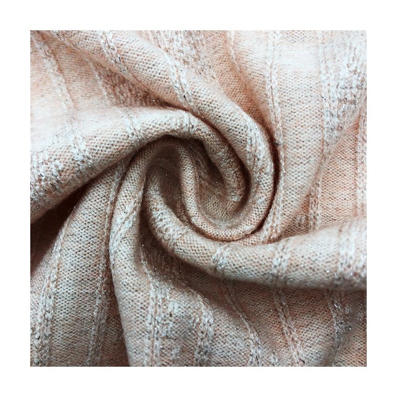 New trends and good quality 320gsm 50%R 20%P 16%N 10%lurex 4%SP SOLIDS Cashmere imitation jacquard fabric for clothing
