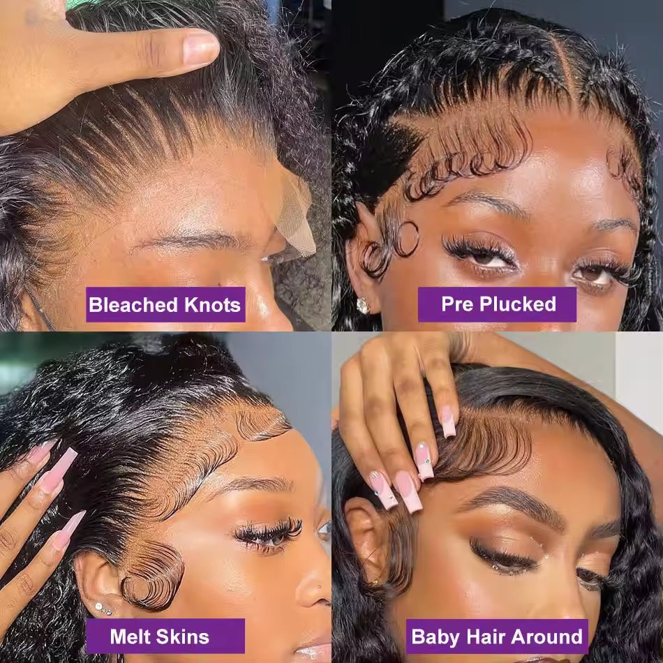 Cheap Kinky Curly Short Bob Wigs Human Hair Lace Front Wigs For Black Women Water Wave Glueless Hd Lace Frontal Wigs Human Hair