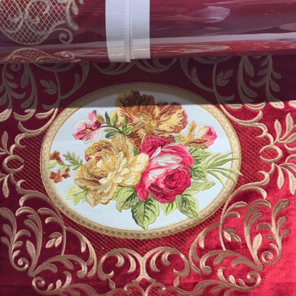 Suppliers China Arabic Embroidery Designs Free Woven ODM Breathable Roll Packing Embroidered Window Door Manual Function 400G