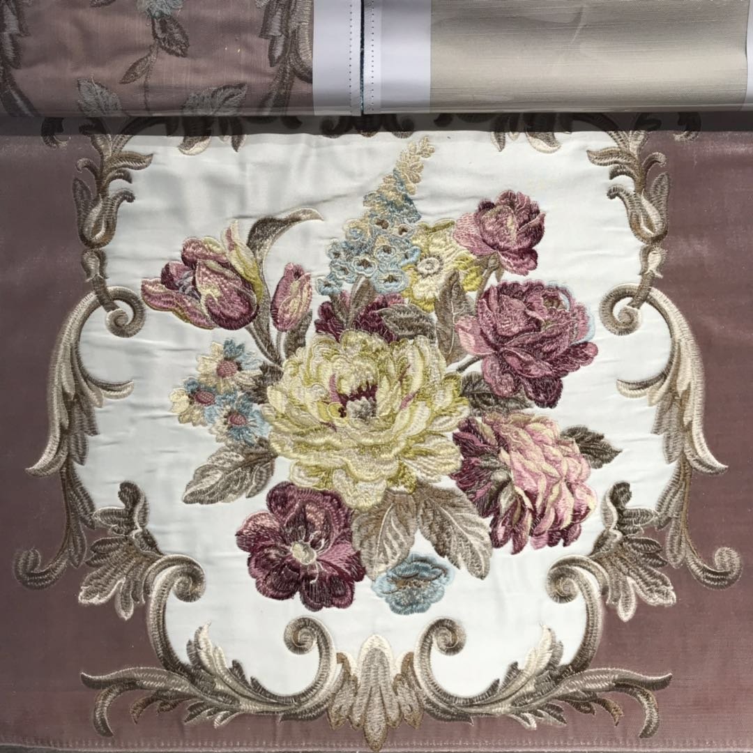 Suppliers China Arabic Embroidery Designs Free Woven ODM Breathable Roll Packing Embroidered Window Door Manual Function 400G