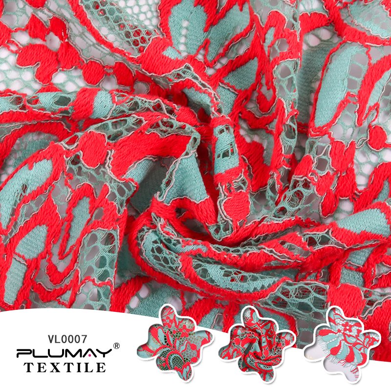 30%Nylon 70%Cotton tulle breathable 3d guipure eyelash lace fabric for dress