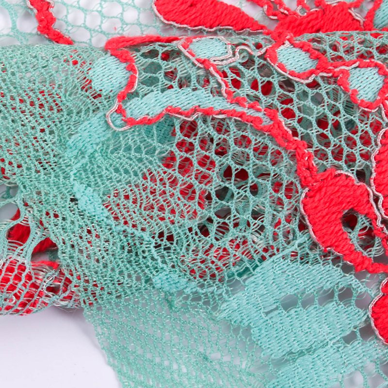 30%Nylon 70%Cotton tulle breathable 3d guipure eyelash lace fabric for dress