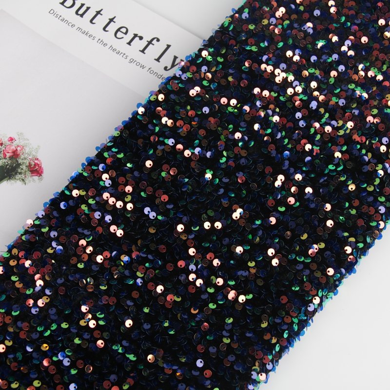 wholesale price sequined tulle lace fabric competitive price sequined embroidery fabric