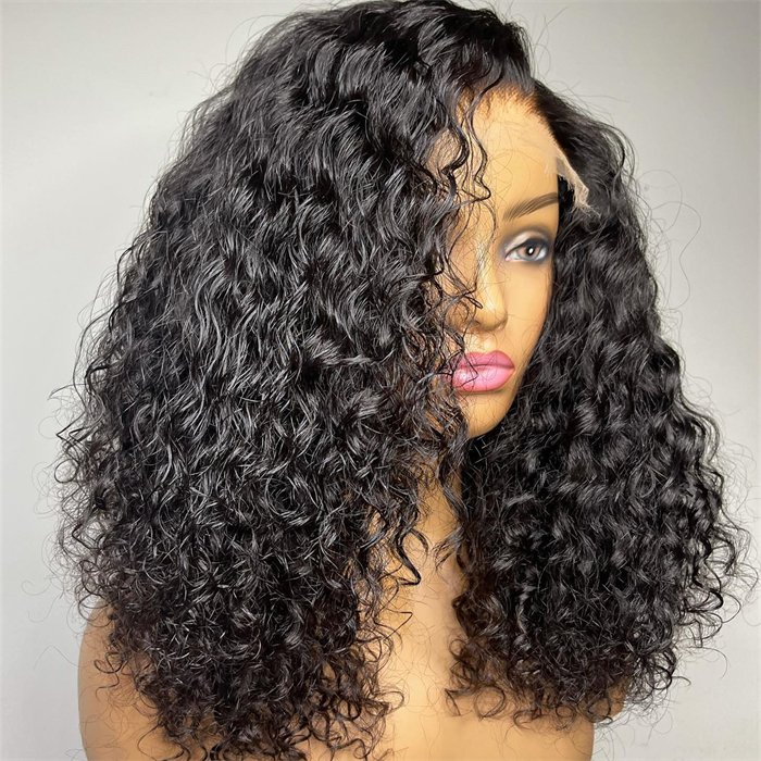 Curly Human Hair Swiss HD Lace Undetectable Invisible Knots Wig Cheap Wholesale For Black Women